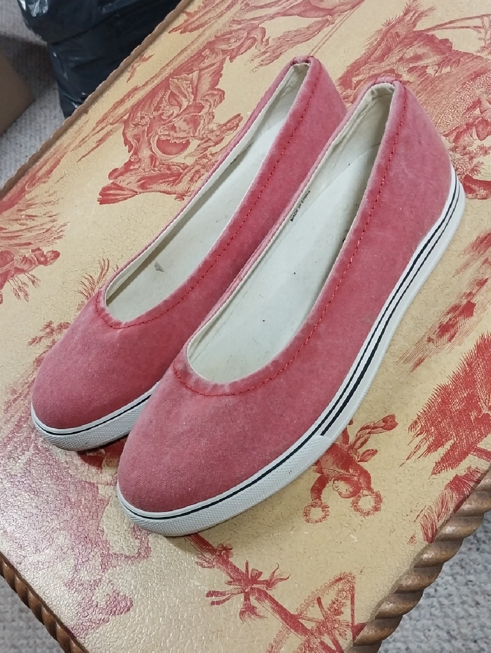 L.L. Bean Sunwashed Canvas Ballerina Style Shoes